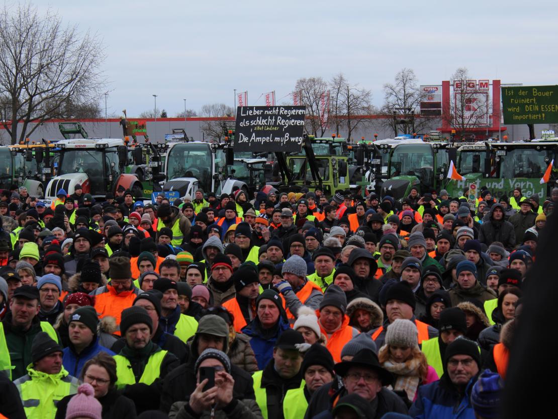 Bauernprotest Nördlingen am 08.01.2024