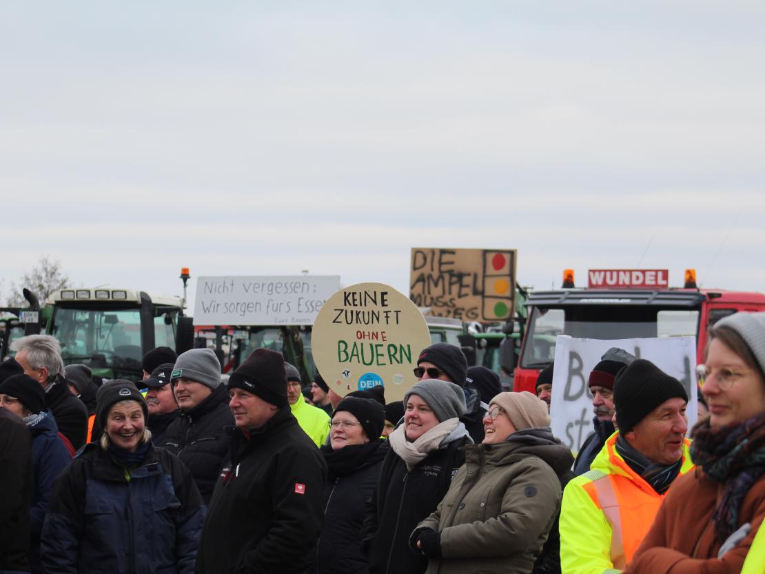 Bauernprotest Nördlingen am 08.01.2024.