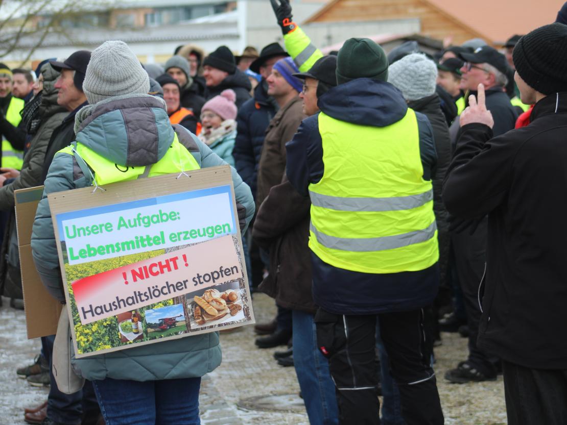 Bauernprotest Nördlingen am 08.01.2024.