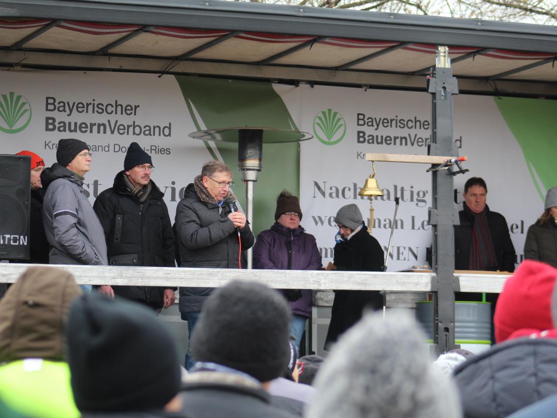 Bauernprotest Nördlingen am 08.01.2024.