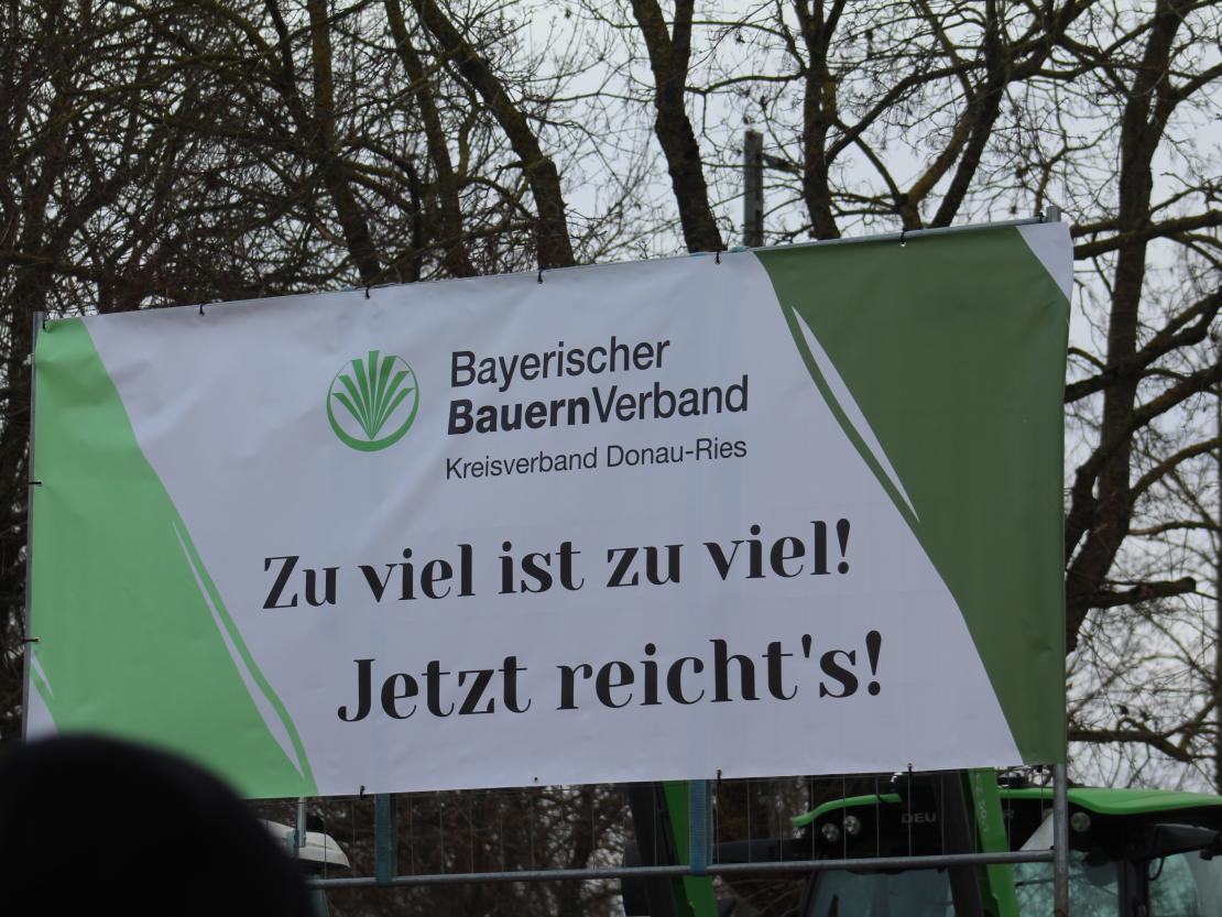 Bauernprotest Nördlingen am 08.01.2024.