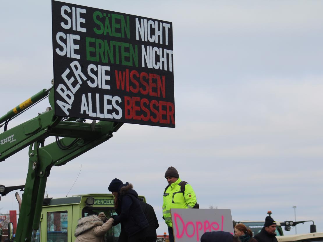 Bauernprotest Nördlingen am 08.01.2024.
