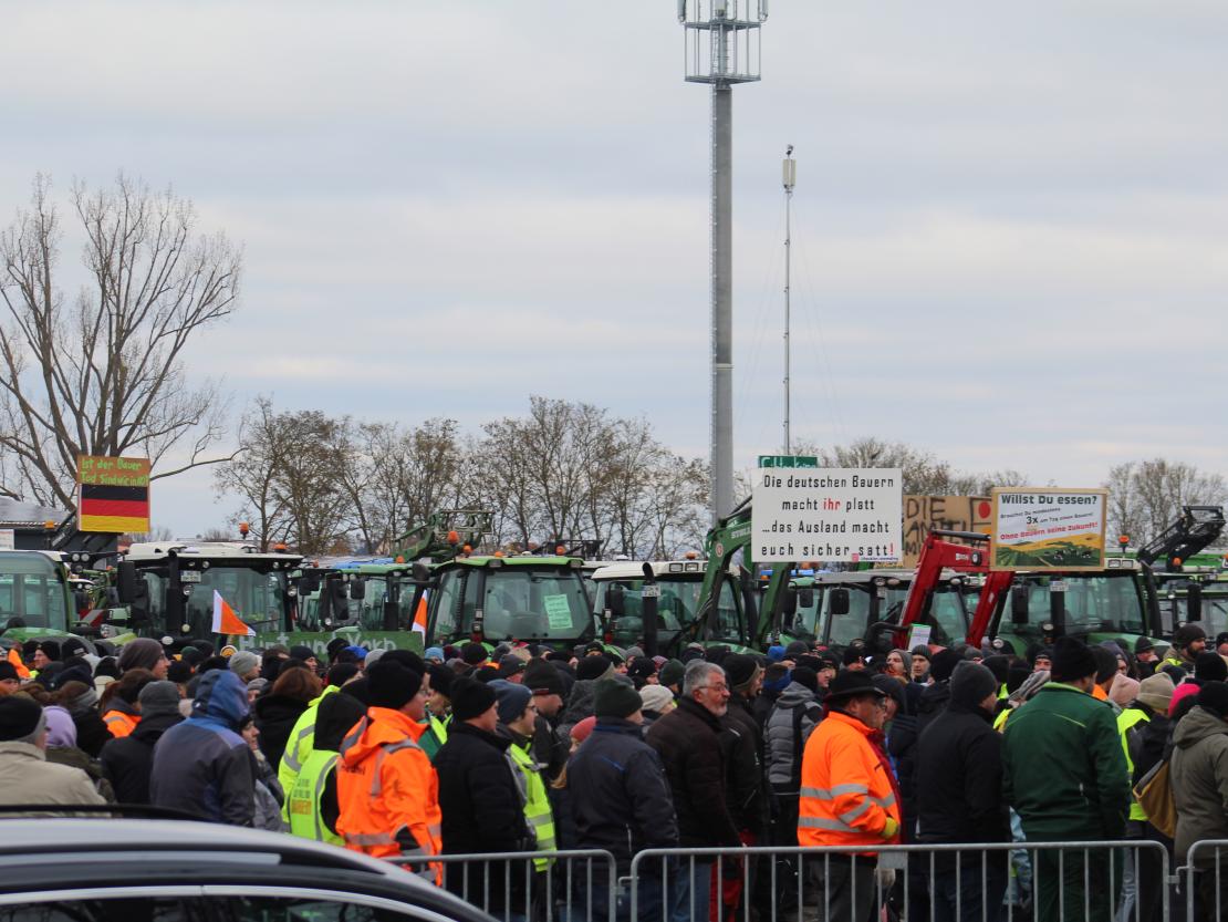 Bauernprotest Nördlingen am 08.01.2024.