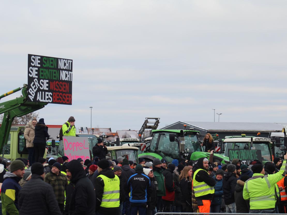 Bauernprotest Nördlingen am 08.01.2024.