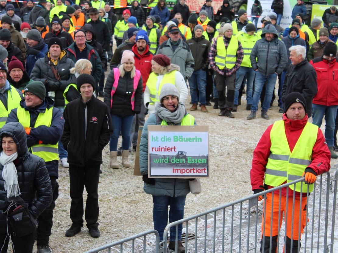 Bauernprotest Nördlingen am 08.01.2024.