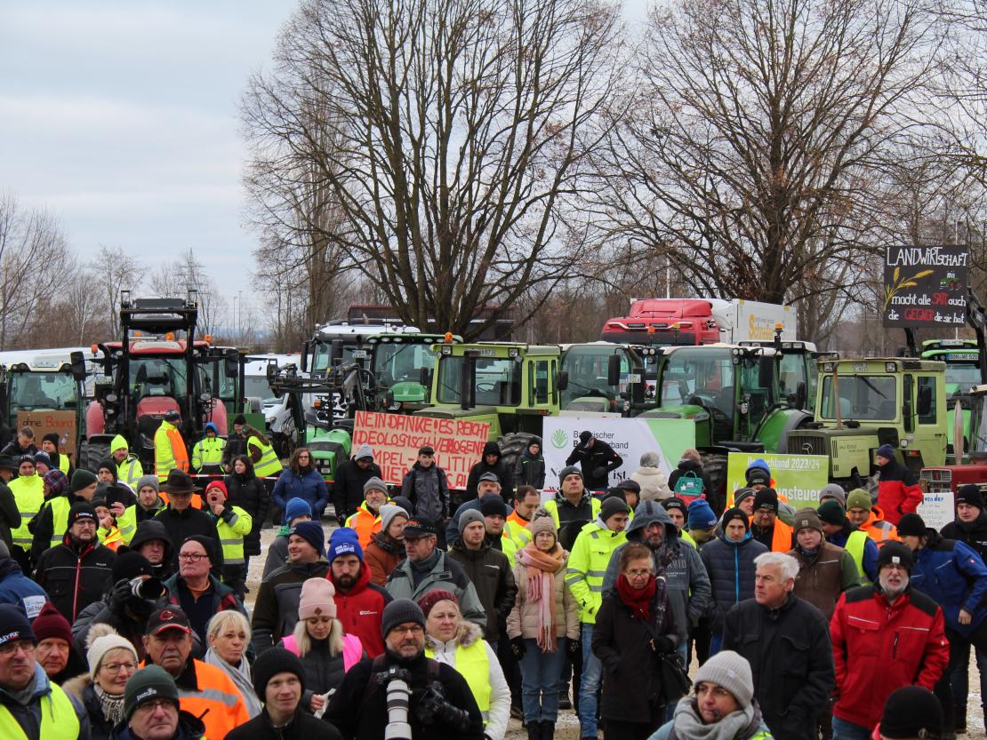 Bauernprotest Nördlingen am 08.01.2024