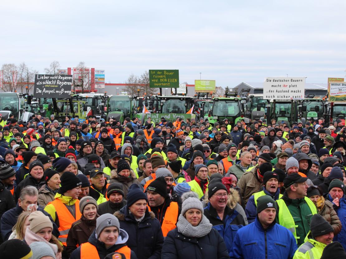 Bauernprotest Nördlingen am 08.01.2024