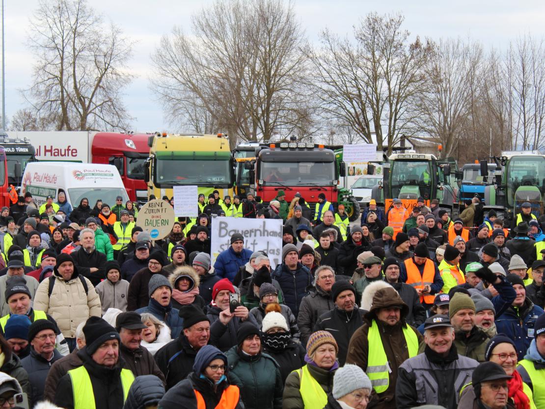 Bauernprotest Nördlingen am 08.01.2024