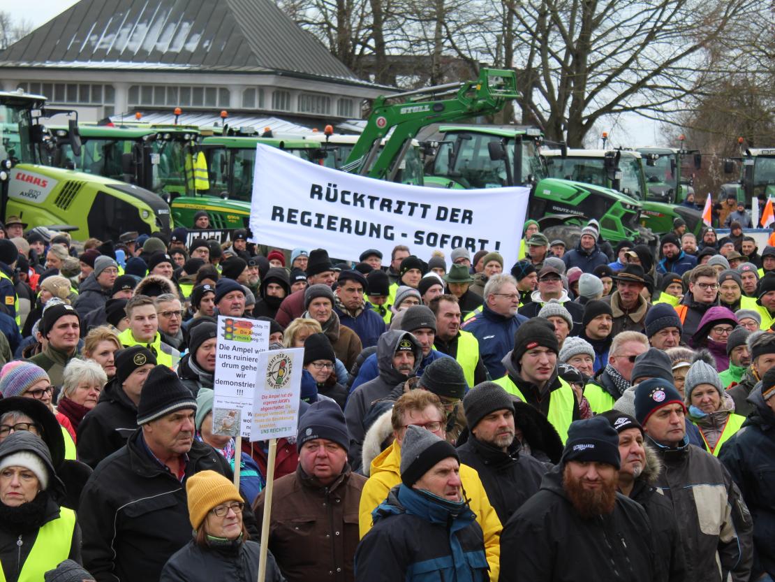 Bauernprotest Donauwörth am 08.01.2024