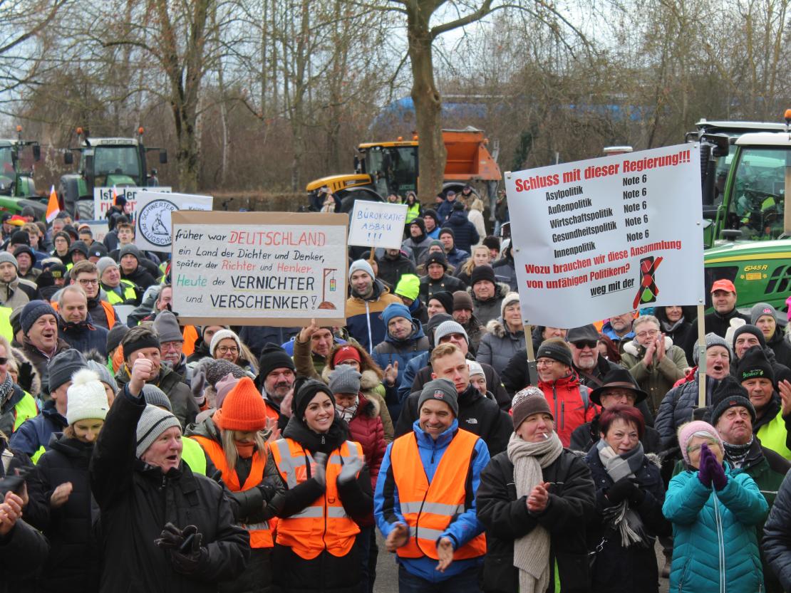 Bauernprotest Donauwörth am 08.01.2024