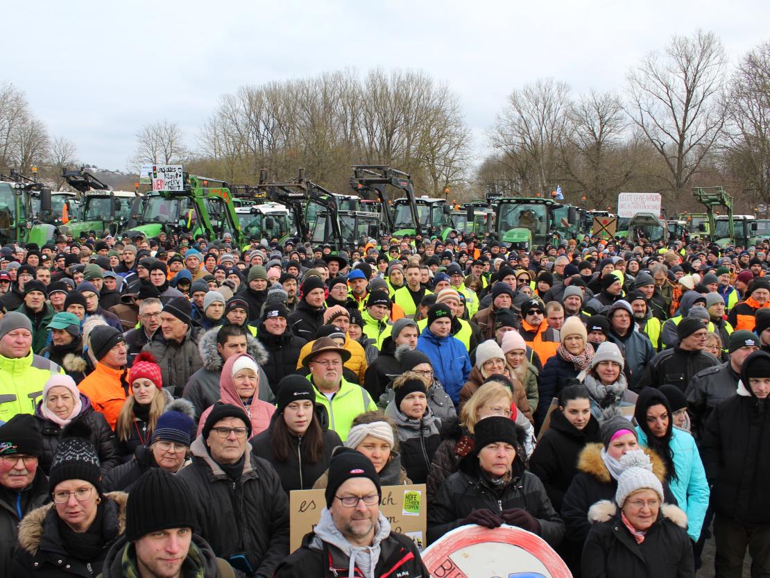 Bauernprotest Donauwörth am 08.01.2024