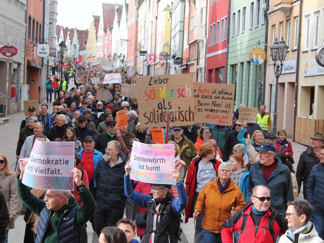 Demo gegen rechts Donauwörth 