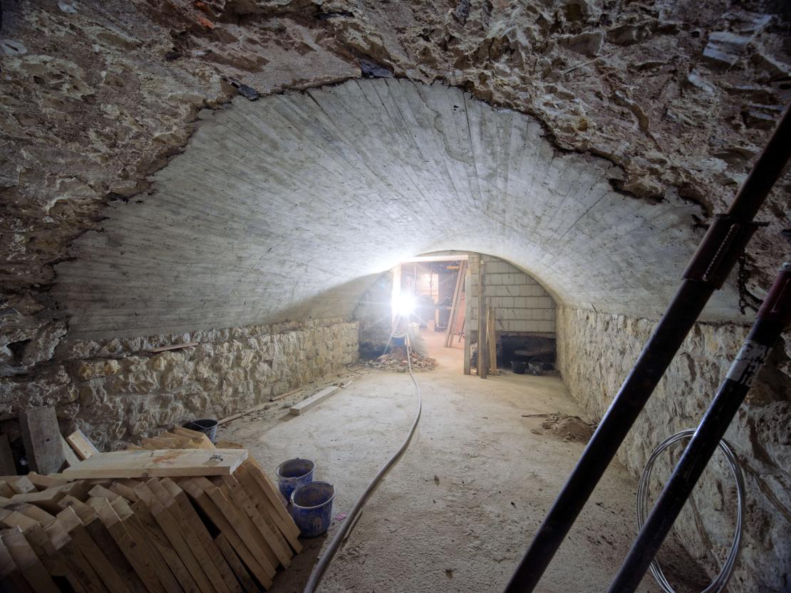 Baustelle Gasthaus Krone in Oettingen.