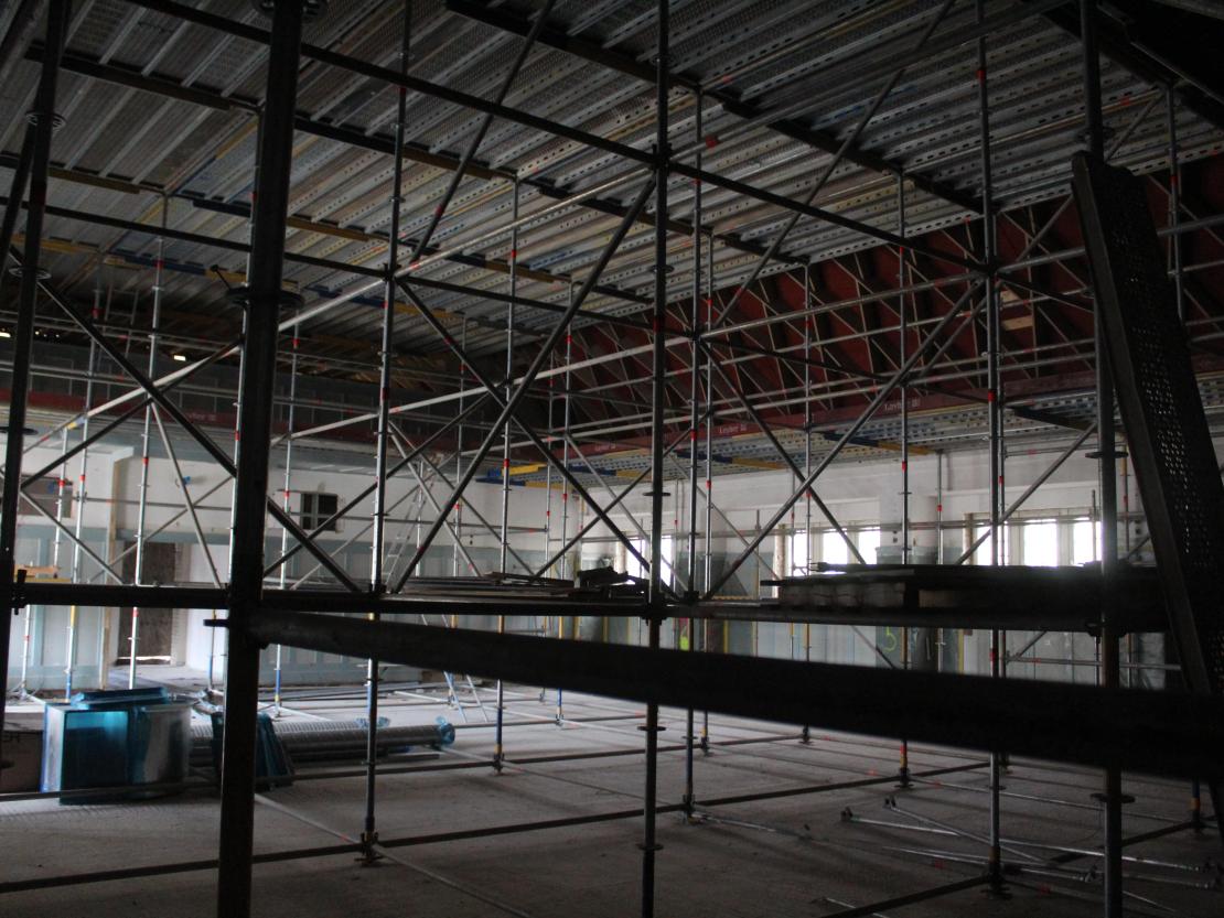 Baustelle Gasthaus Krone in Oettingen.