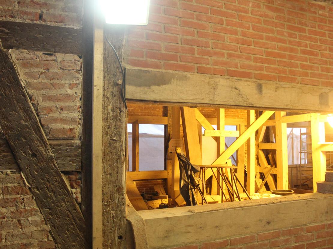 Baustelle Gasthaus Krone in Oettingen.