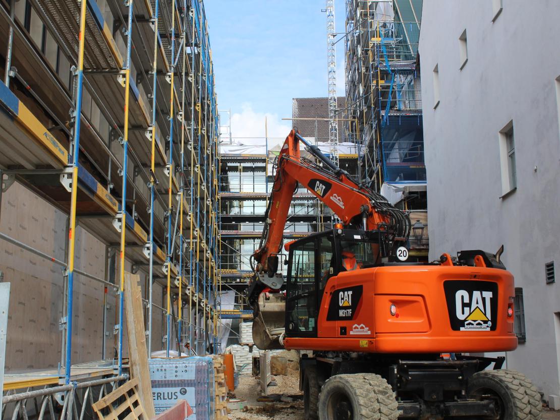 Baustelle Gasthaus Krone in Oettingen.
