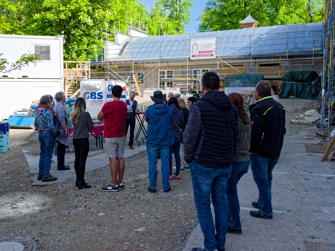 Das Bild gewährt Einblick in die Baustelle der Krone Oettingen.