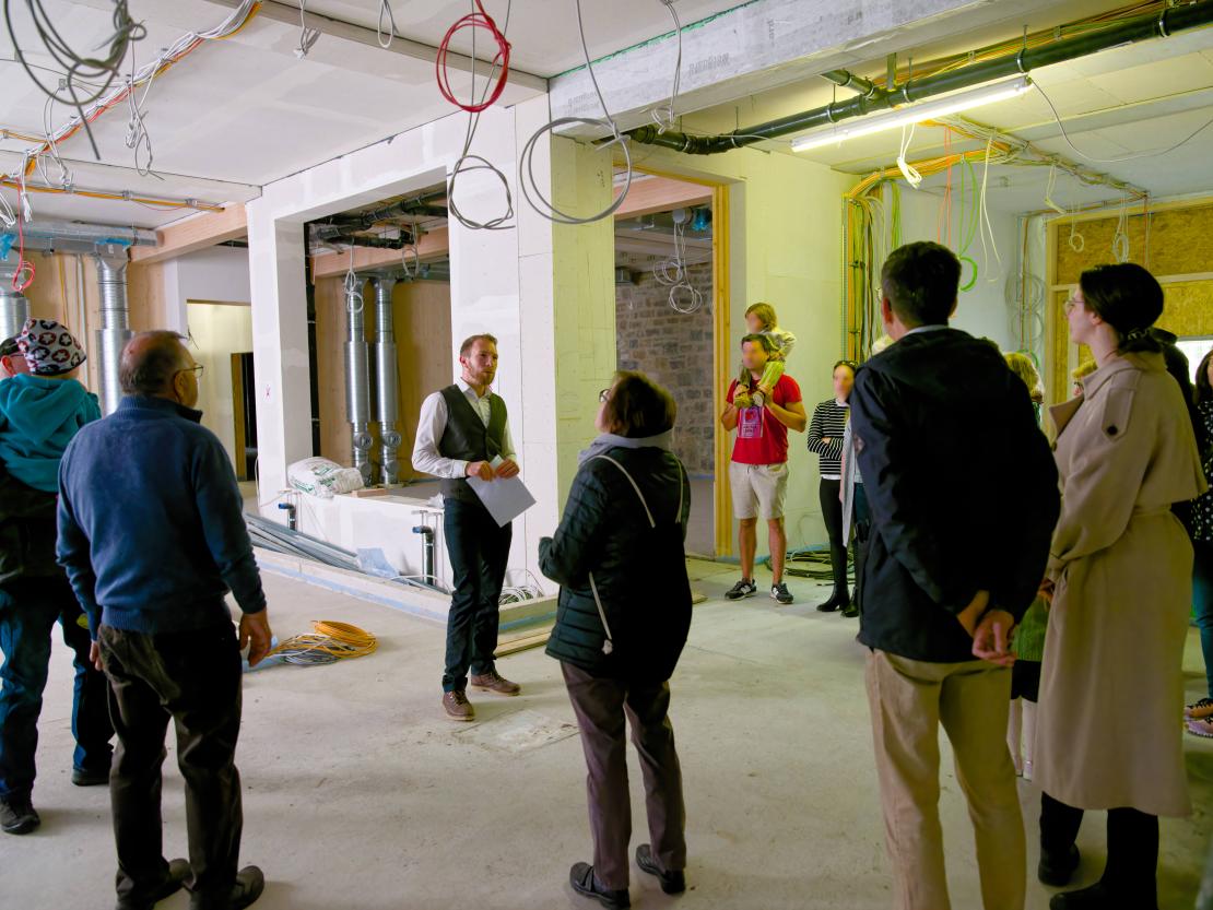 Das Bild gewährt Einblick in die Baustelle der Krone Oettingen.