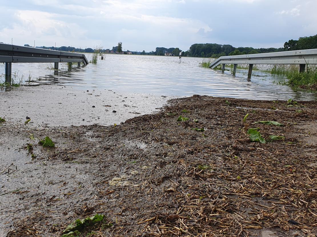 Hier sieht man das Hochwasser