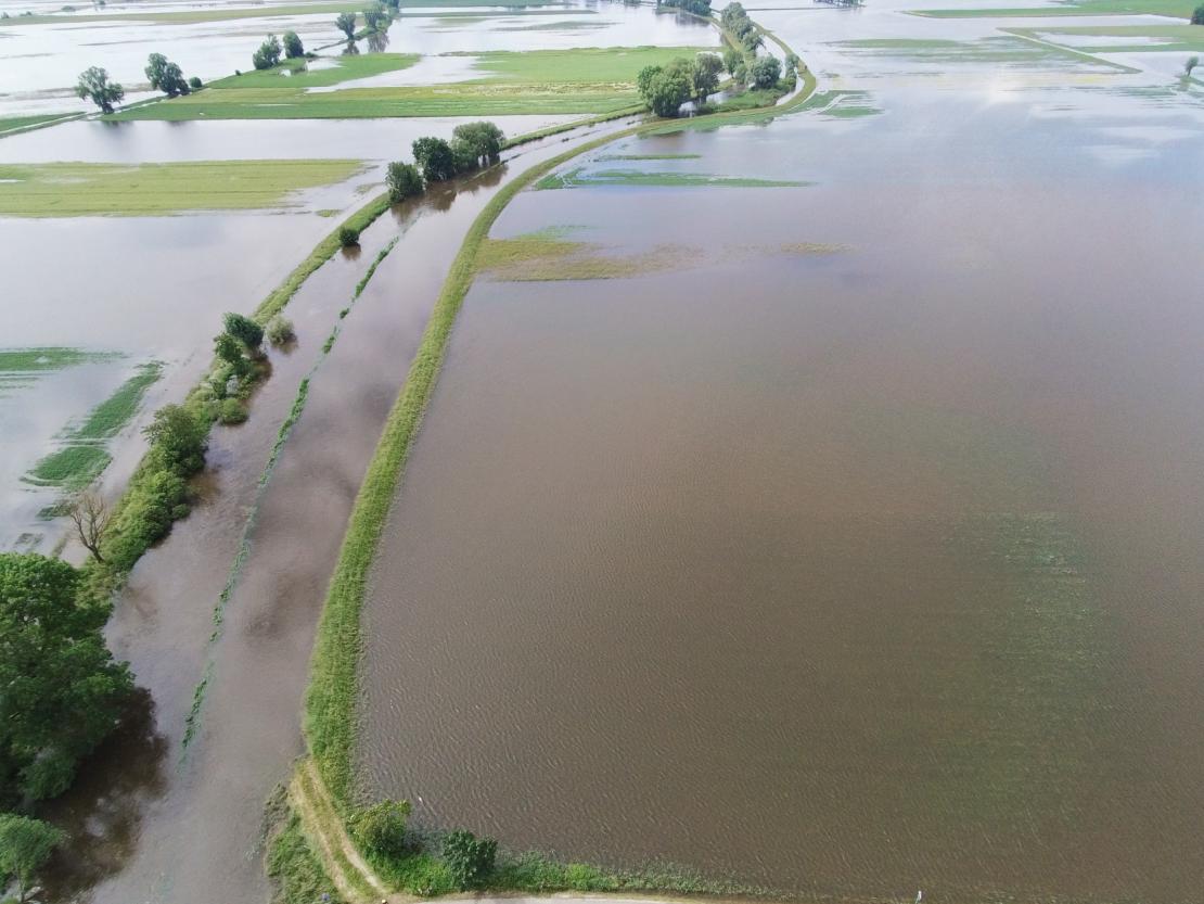 Hier sieht man die Zusam-Überschwemmung bei Rettingen.