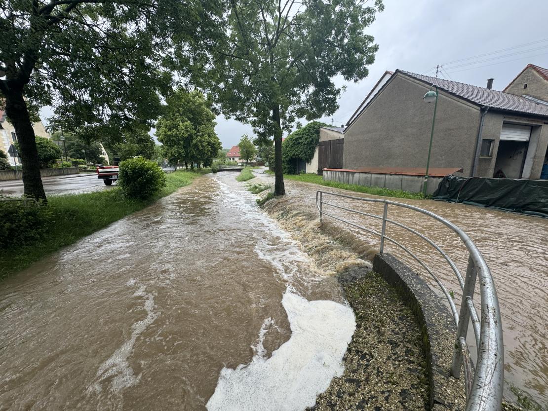 Überflutung Ebermergen