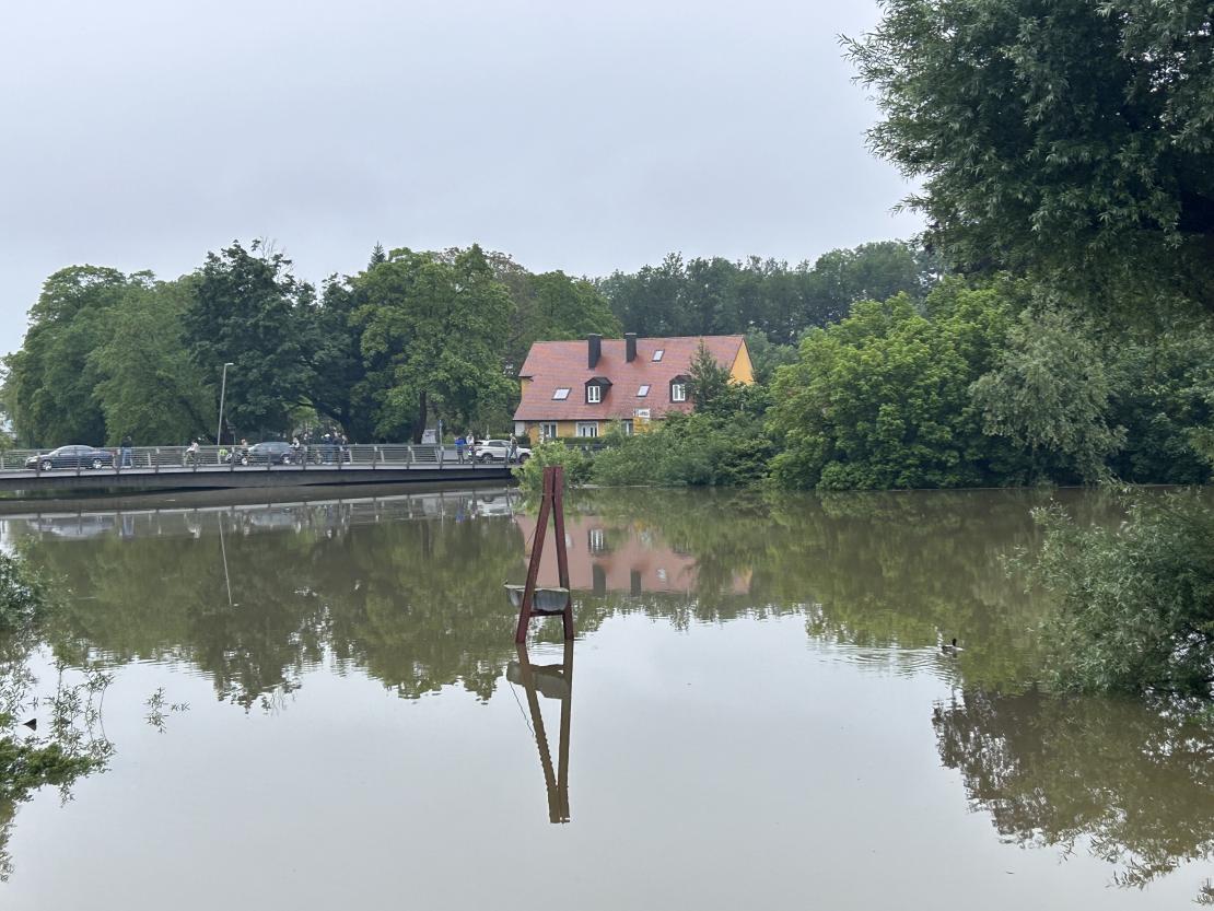 Bild der Wörnitz am Sonntagvormittag. 