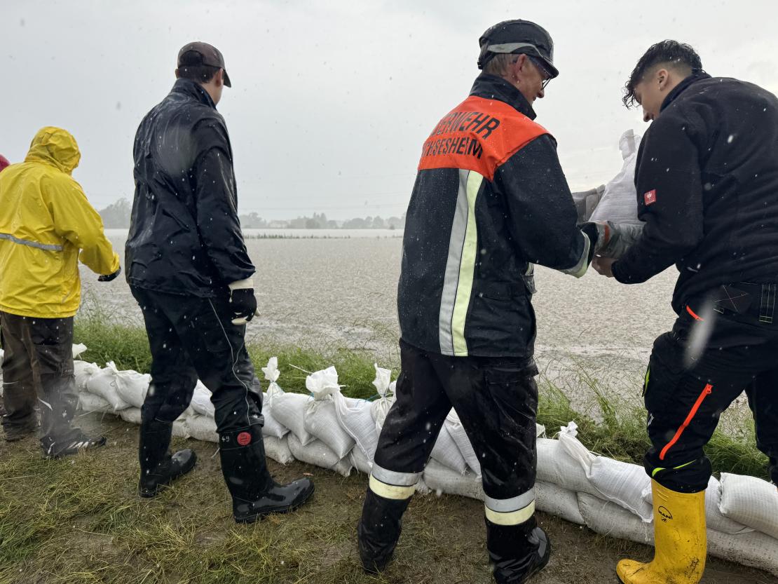 Im Einsatz in Auchsesheim. 