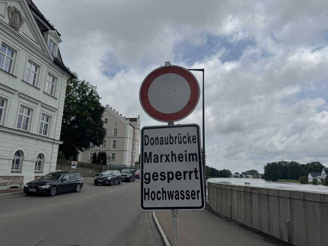 Hochwasser 2024 Donaubrücke Marxheim