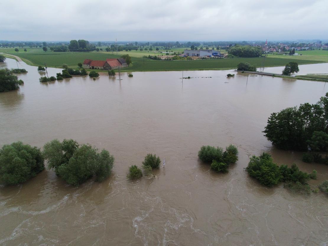Hochwasser 2024 Naherholungsgebiet Donauwörth