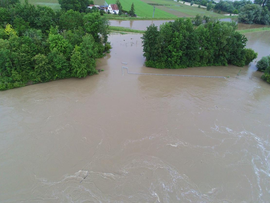 Hochwasser 2024 Naherholungsgebiet Donauwörth