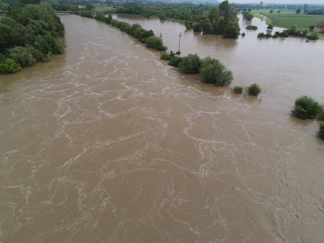 Hochwasser 2024 Naherholungsgebiet Donauwörth