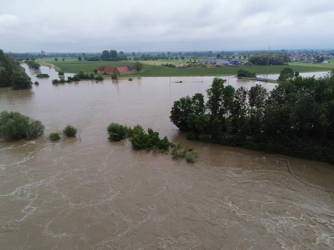 Hochwasser 2024 Naherholungsgebiet Donauwörth