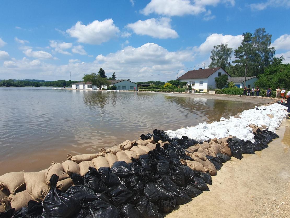 Hochwasser 2024 Auchsesheim Dienstag