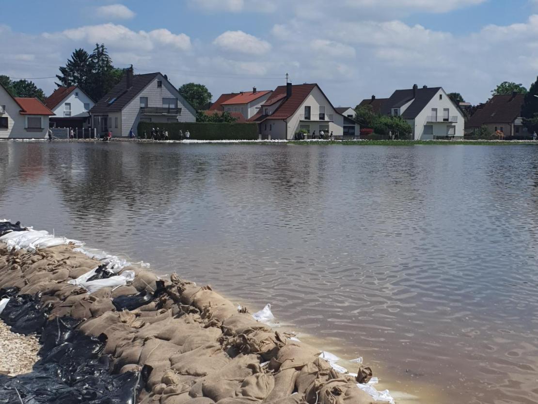 Hochwasser 2024 Auchsesheim Dienstag
