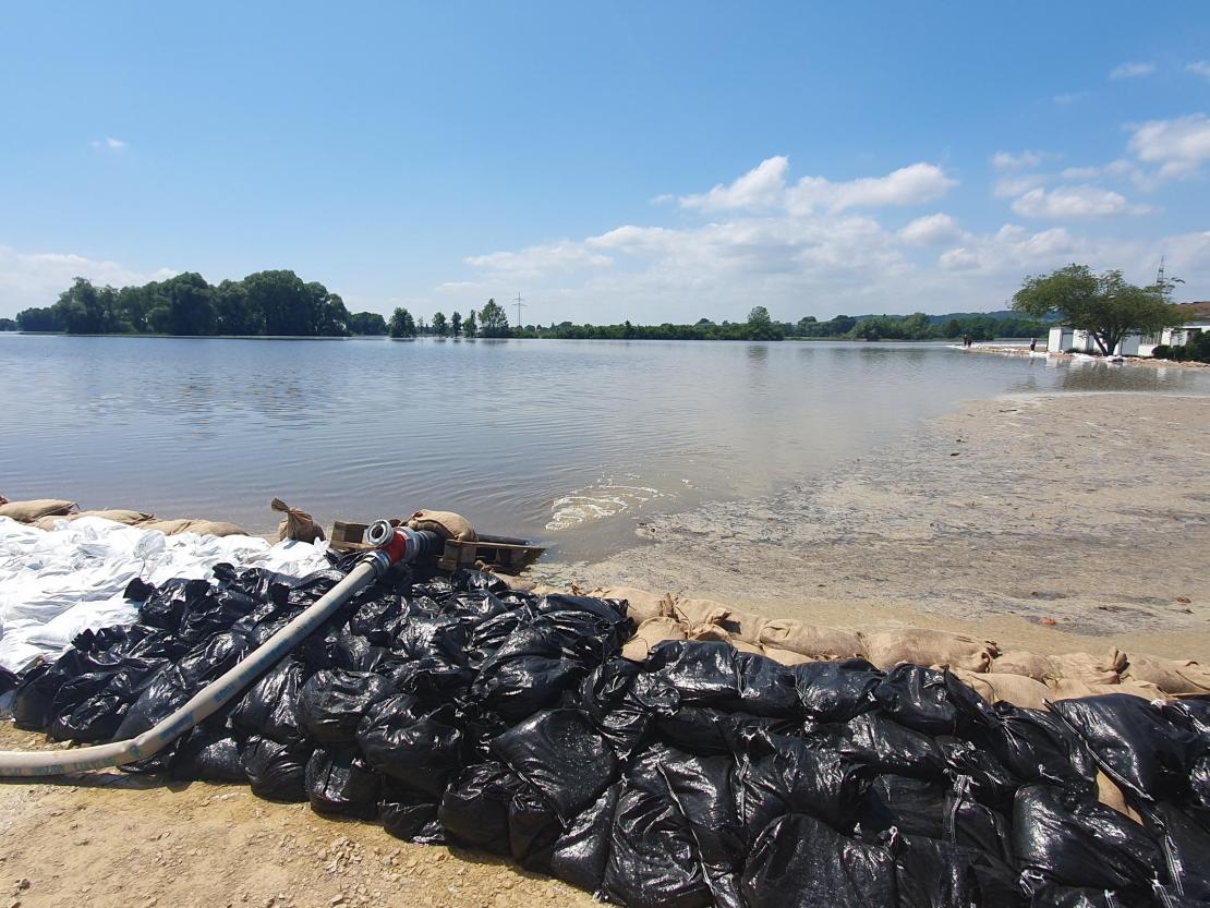 Hochwasser 2024 Auchsesheim Dienstag