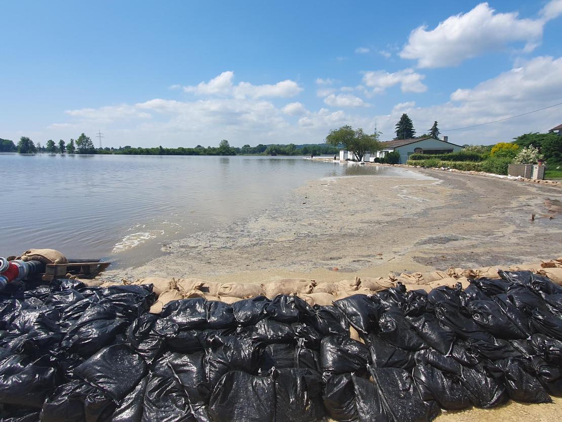 Hochwasser 2024 Auchsesheim Dienstag
