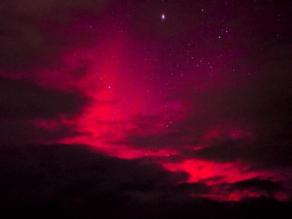 Polarlichter aufgenommen von der Donauwörther Parkstadt. 
