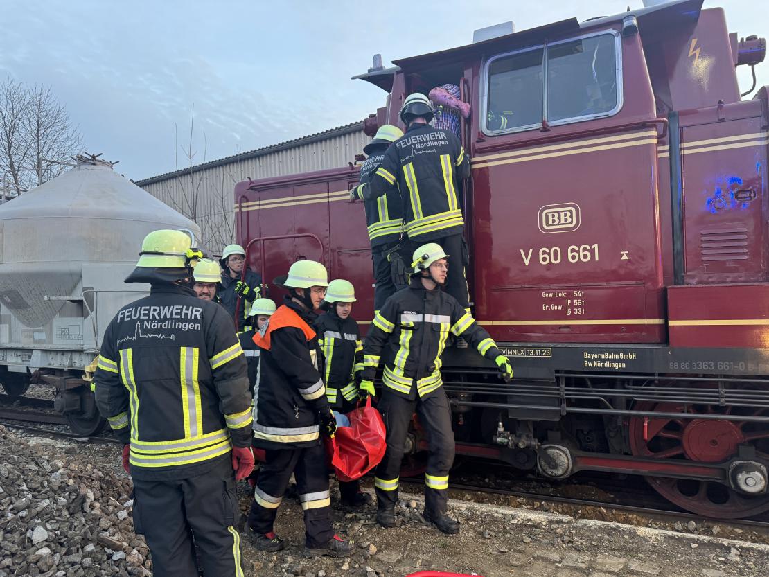 "Verletzte" konnten teilweise nur unter erschwerten Bedingungen abtransportiert werden.