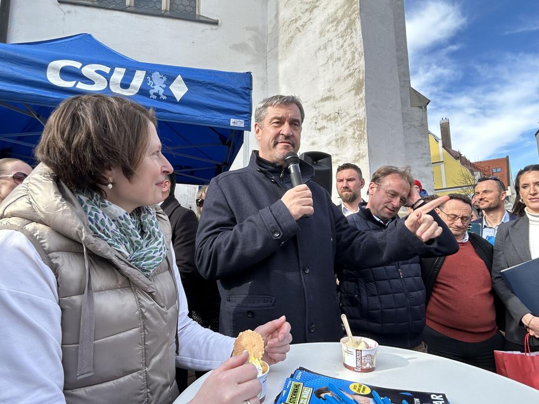 Bayerns Ministerpräsident Markus Söder in Donauwörth