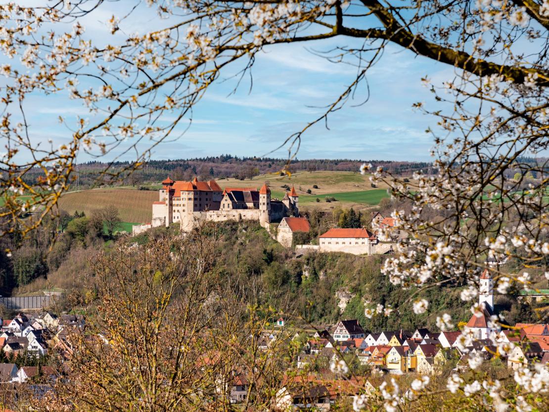 Stadt Harburg im Herbst