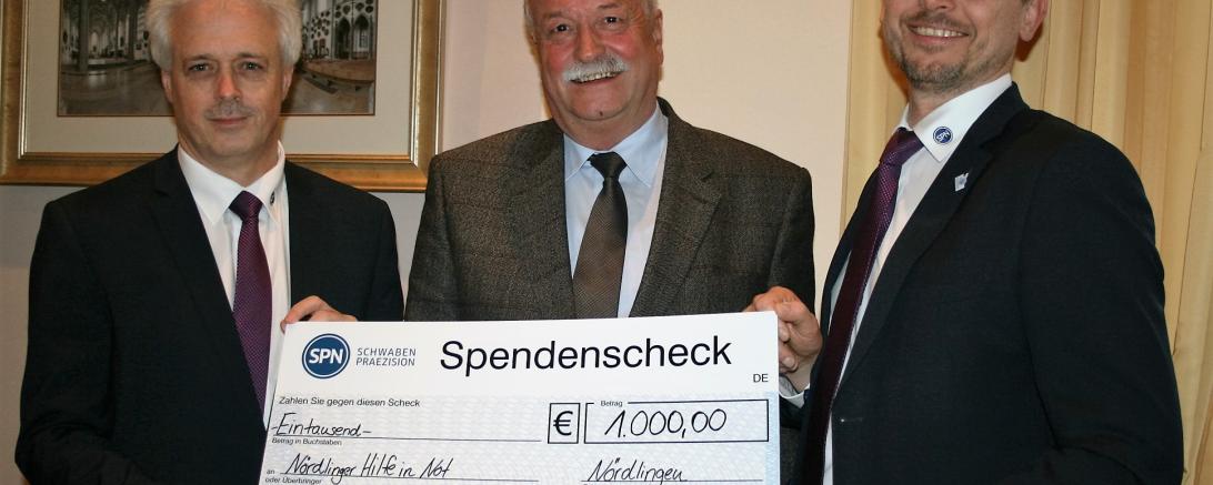 Spende SPN an Nördlinger Hilfe in Not 2017
