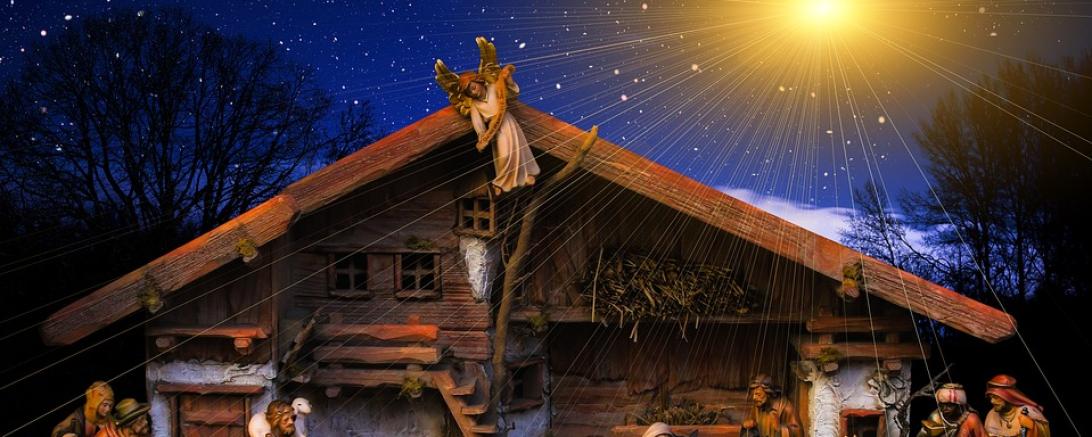 Das Bild zeigt eine Krippe. 