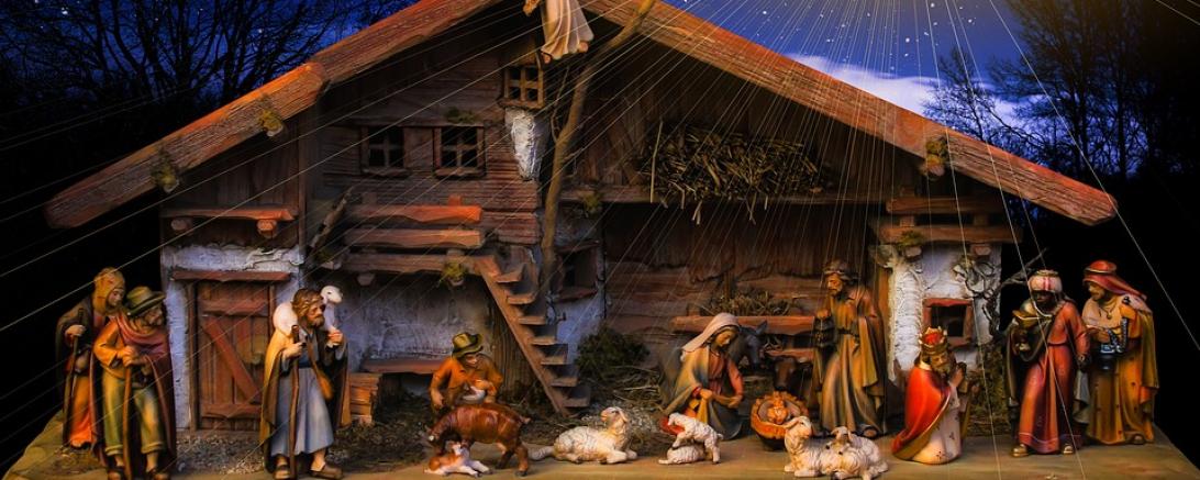 Das Bild zeigt eine Krippe.