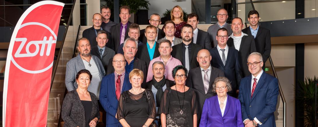 Die Jubilare mit 25 Jähriger Zugehörigkeit zu Zott