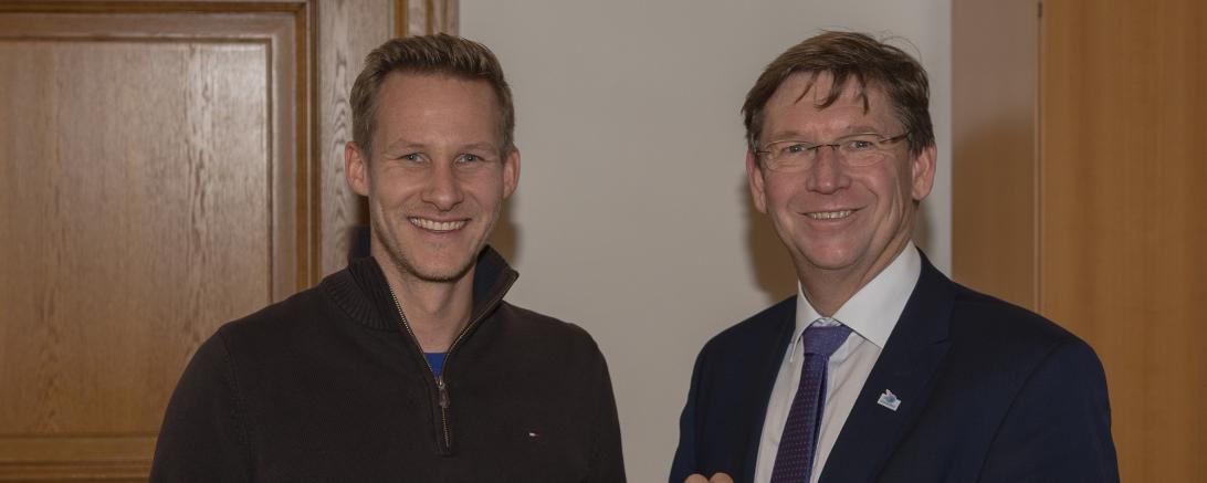 Das Bild zeigt Jugendleiter Michael Varga und Stefan Rößle.