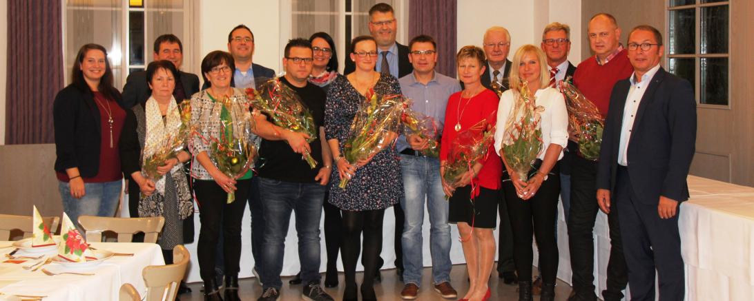 Die geehrten langjährigen Mitarbeiter der Lebenshilfe