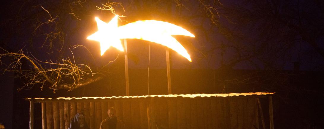 Das Bild zeigt die Freilichtaufführung in Donauwörth. 