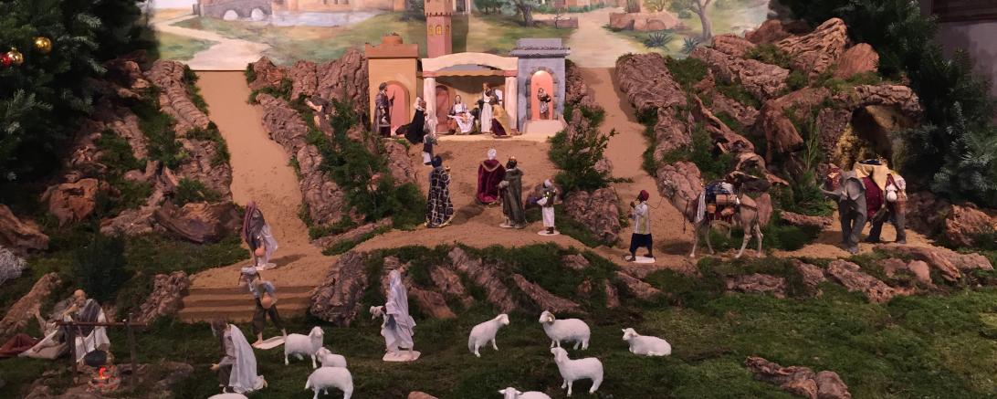 Das Bild zeigt eine Landschaftskrippe. 