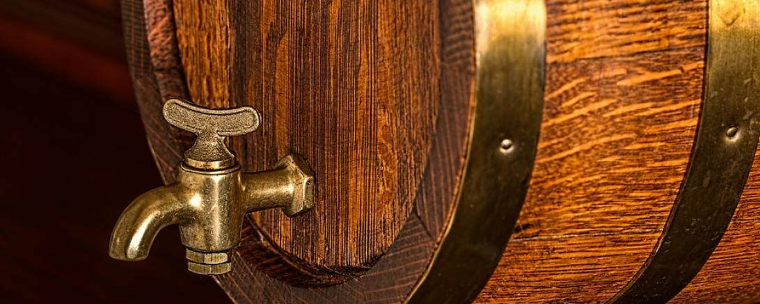 Das Bild zeigt ein Bierfass. 