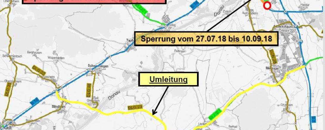 Umleitung B16 Don